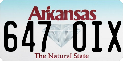 AR license plate 647OIX