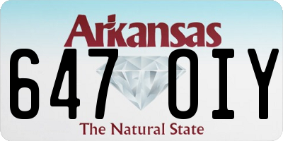 AR license plate 647OIY