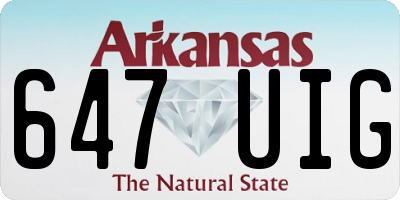 AR license plate 647UIG
