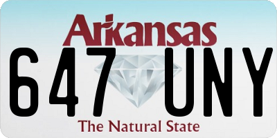 AR license plate 647UNY