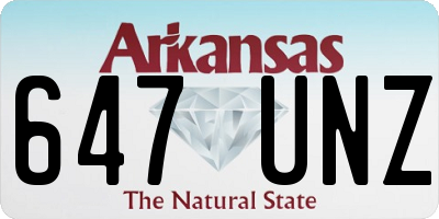 AR license plate 647UNZ