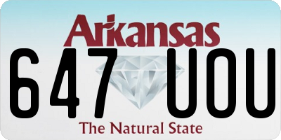AR license plate 647UOU