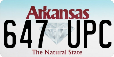 AR license plate 647UPC
