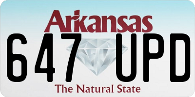 AR license plate 647UPD
