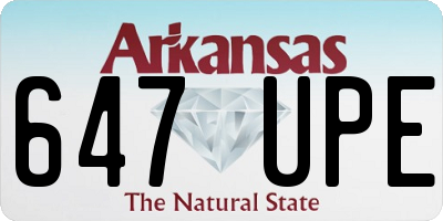 AR license plate 647UPE