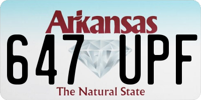 AR license plate 647UPF