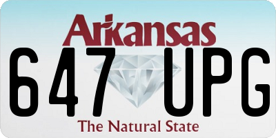 AR license plate 647UPG