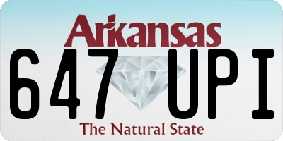 AR license plate 647UPI
