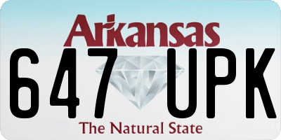 AR license plate 647UPK