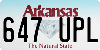 AR license plate 647UPL