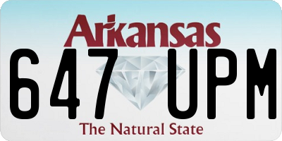 AR license plate 647UPM