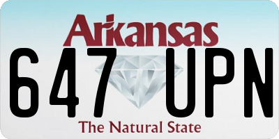 AR license plate 647UPN