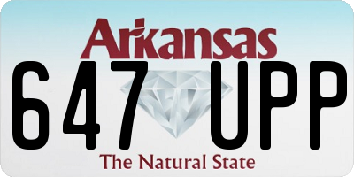 AR license plate 647UPP