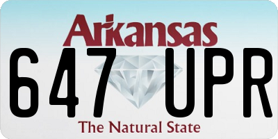 AR license plate 647UPR