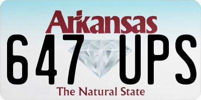 AR license plate 647UPS