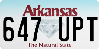 AR license plate 647UPT