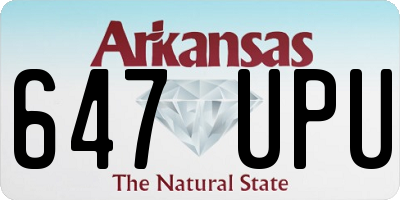 AR license plate 647UPU