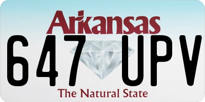 AR license plate 647UPV