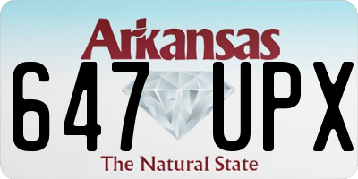 AR license plate 647UPX