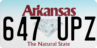 AR license plate 647UPZ
