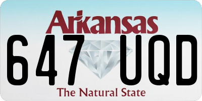AR license plate 647UQD
