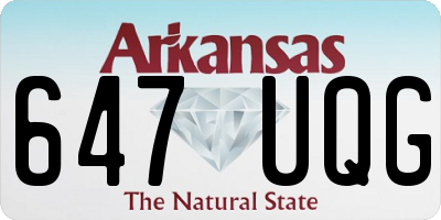 AR license plate 647UQG