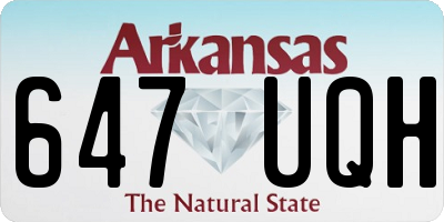 AR license plate 647UQH
