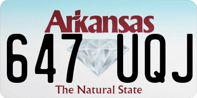 AR license plate 647UQJ