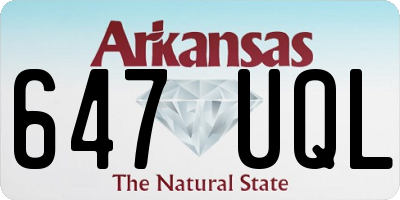 AR license plate 647UQL
