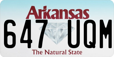 AR license plate 647UQM