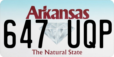AR license plate 647UQP