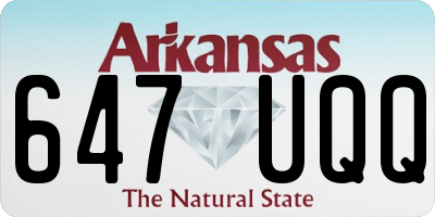 AR license plate 647UQQ