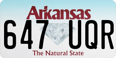 AR license plate 647UQR