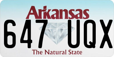 AR license plate 647UQX