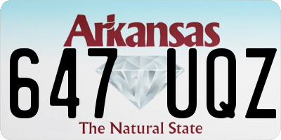 AR license plate 647UQZ