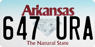 AR license plate 647URA