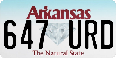 AR license plate 647URD