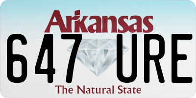 AR license plate 647URE
