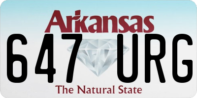 AR license plate 647URG