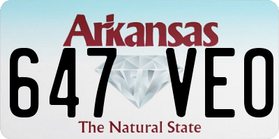 AR license plate 647VEO