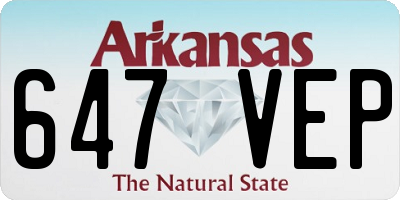 AR license plate 647VEP
