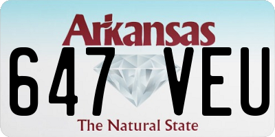 AR license plate 647VEU