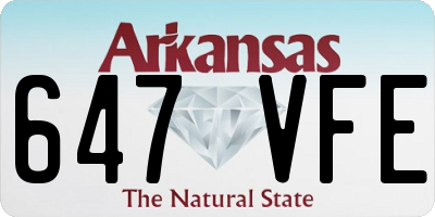 AR license plate 647VFE
