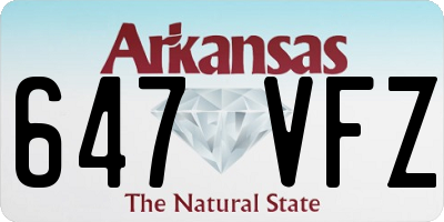 AR license plate 647VFZ