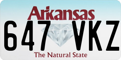 AR license plate 647VKZ