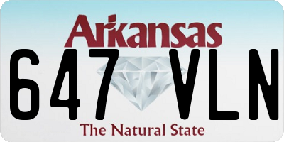 AR license plate 647VLN