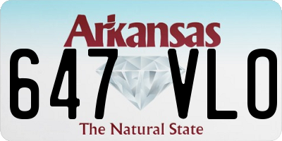 AR license plate 647VLO