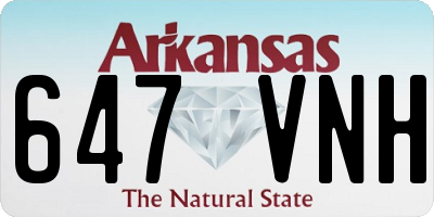 AR license plate 647VNH