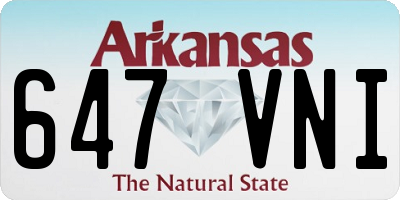 AR license plate 647VNI