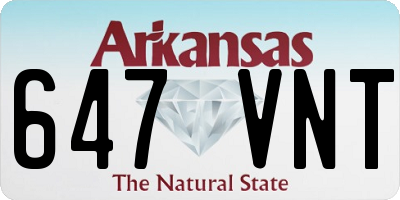 AR license plate 647VNT